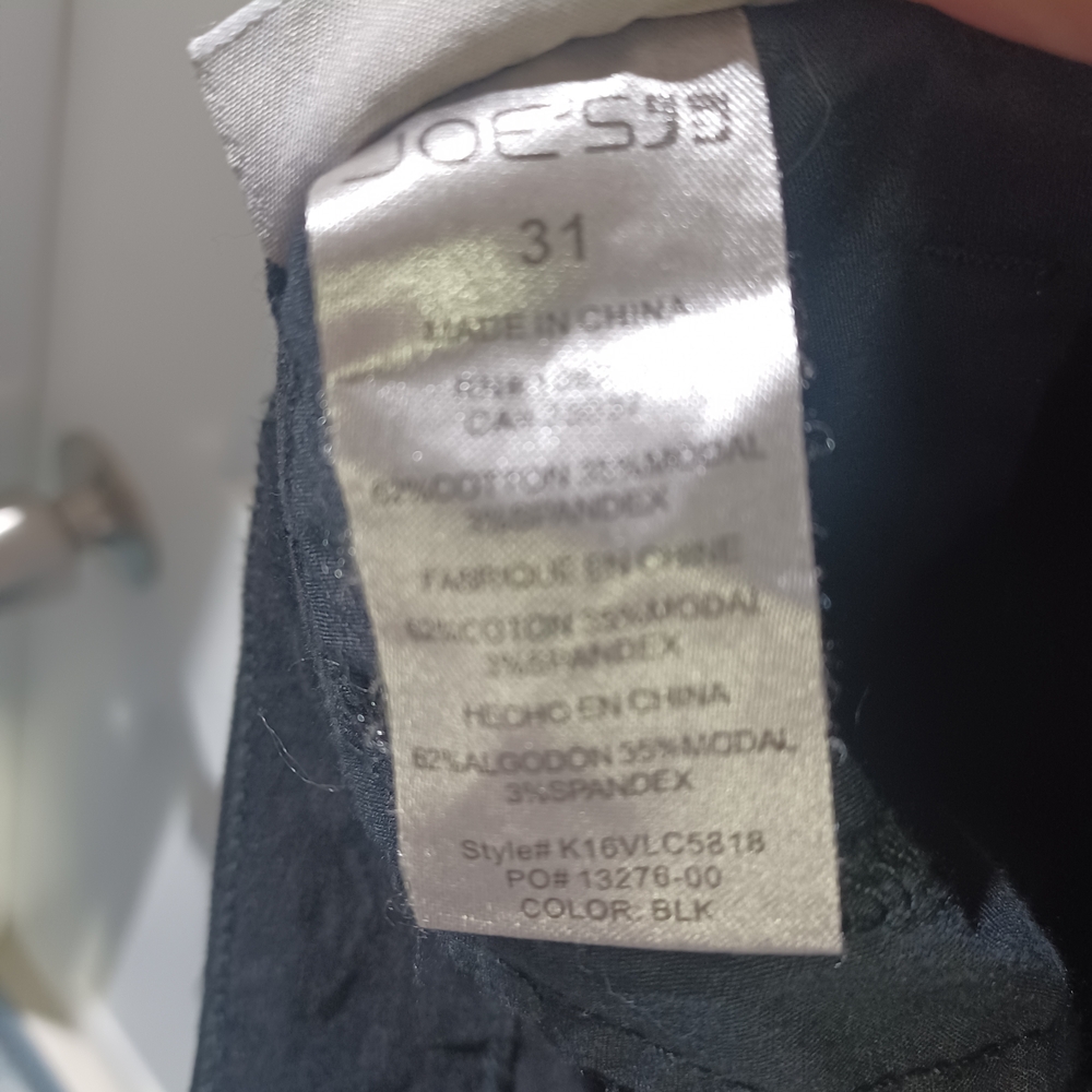 Joe's Jeans Velveteen Black Straight Leg Jeans - Picture 9 of 10